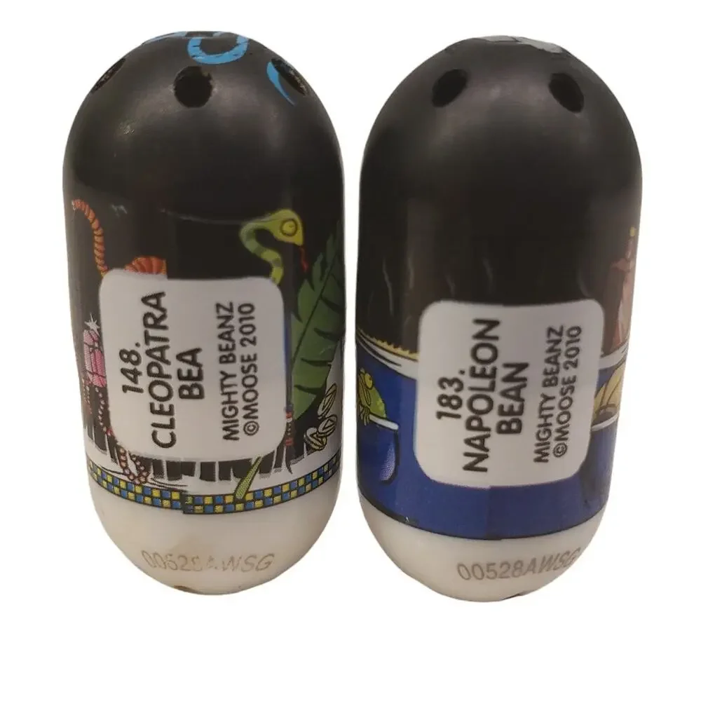 Vintage Mighty Beanz Cleopatra Bea 148 and Napoleon Bean 183 Year 2010